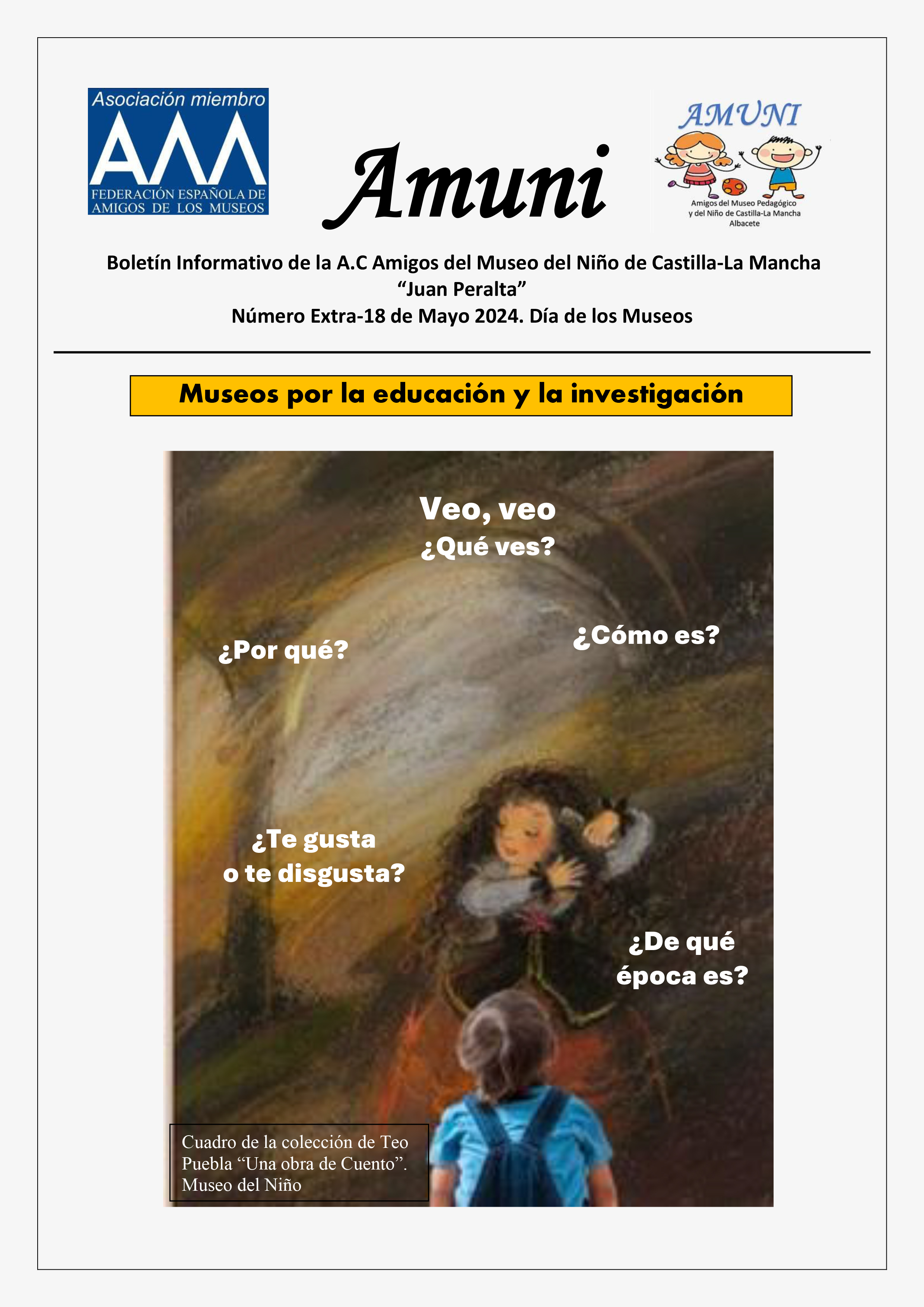 Nuevo boletín informativo «AMUNI» Extra - Día de los Museos 2024